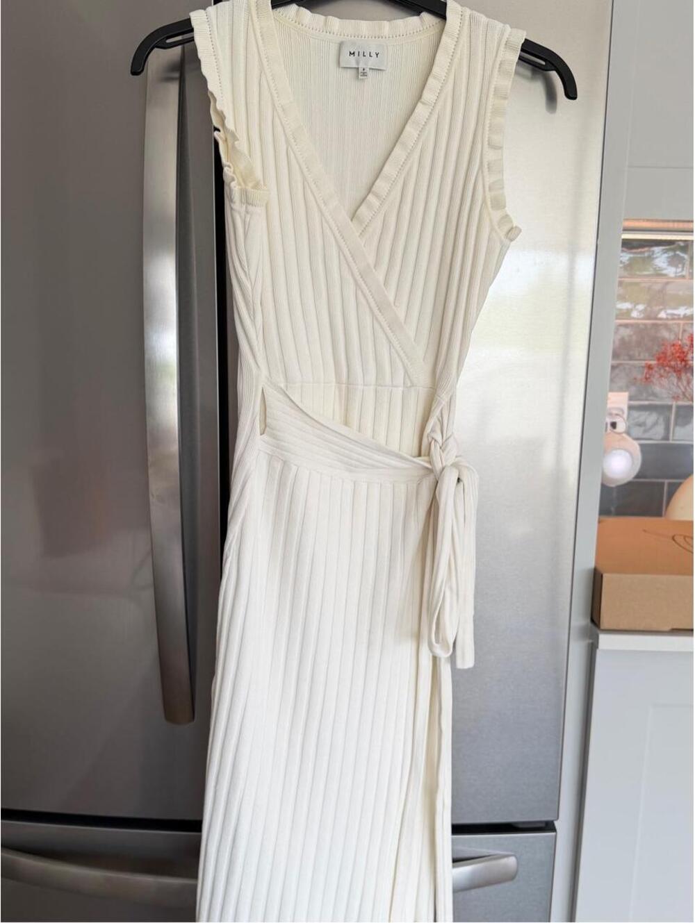 Milly white wrap dress